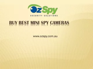 Buy Best Mini Spy Cameras - www.ozspy.com.au