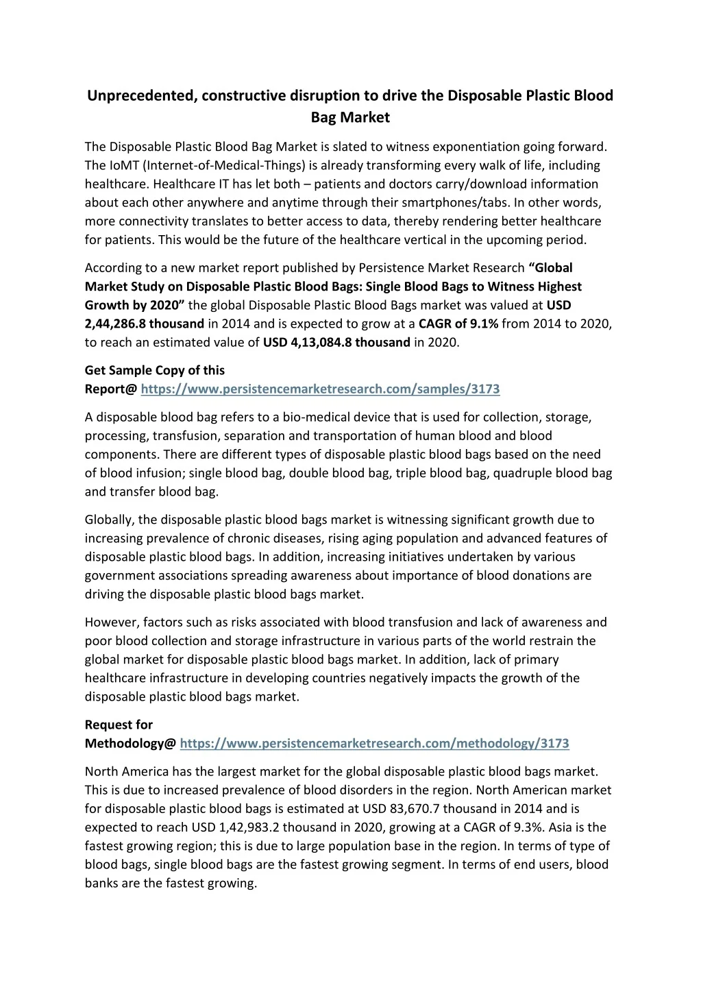 PPT - Unprecedented, constructive disruption to drive the Disposable ...