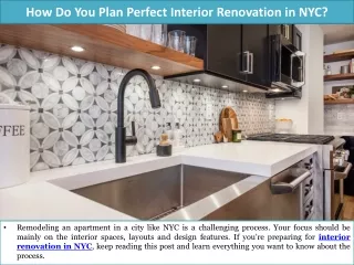 How Do You Plan Perfect Interior Renovation in NYC