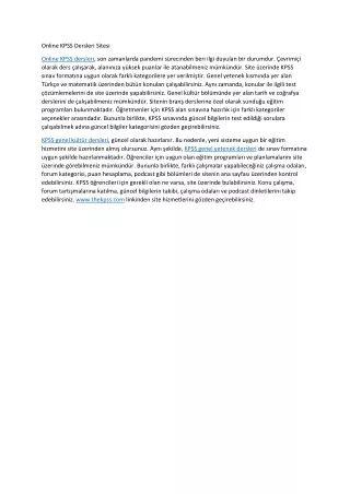 online kpss dersleri sitesi