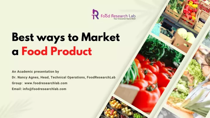 best ways to market a food product