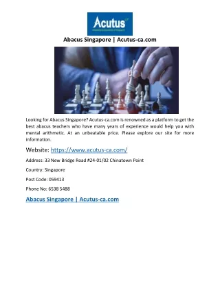 abacus singapore acutus ca com