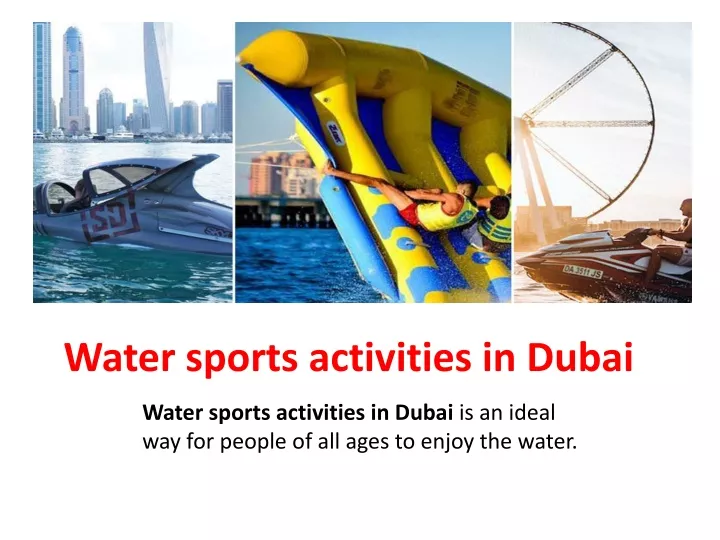 water sports activities in dubai