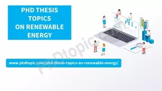 PHD THESIS TOPICS ON RENEWABLE ENERGY