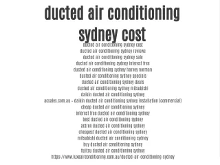 ducted air conditioning sydney