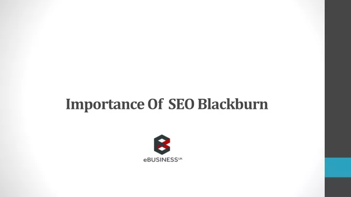 importance of seo blackburn