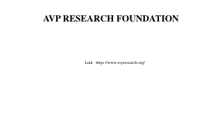 AVP RESEARCH FOUNDATION PPT