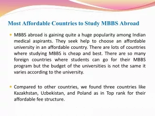 Most Affordable Countries to Study MBBS Abroad | MBBS in Abroad at Low-Cost