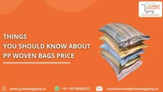 Things You Should Know About PP Woven Bags Price - Jumbobagshop