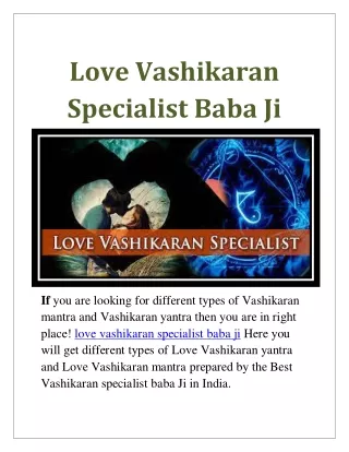 Love Vashikaran Specialist Baba Ji in delhi  91-9678-267567