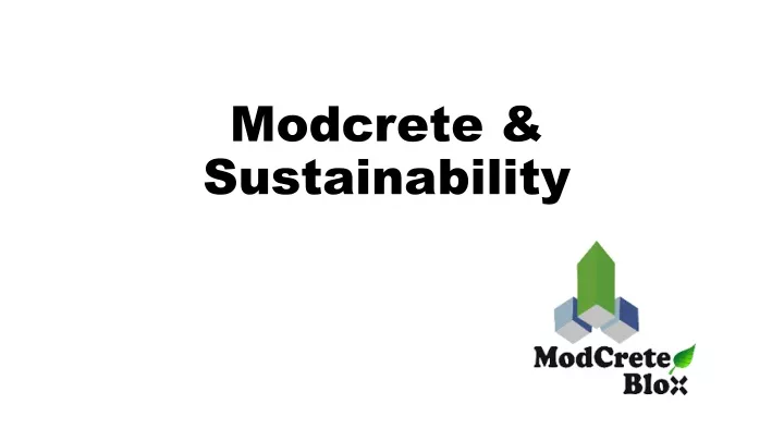 modcrete sustainability