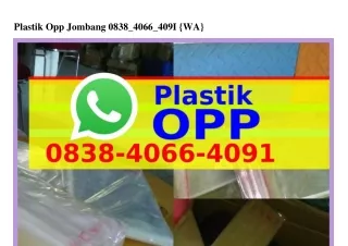 Plastik Opp Jombang 08З8~Կ0ᏮᏮ~Կ091{WA}