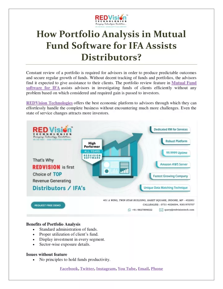 how portfolio analysis in mutual fund software