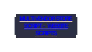 multi vendor store