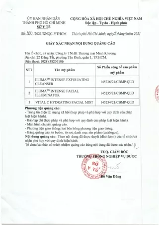 Giay xác nhận nội dung quảng cáo_Minh Khương (1)