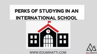 perks of studying in an international school