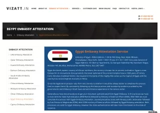 Best Egypt Embassy Attestation Service - Vizatt