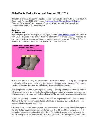 global socks market report and forecast 2021 2026
