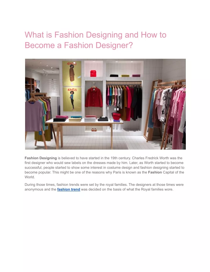 PPT - What is Fashion Designing and How to Become a Fashion Designer ...