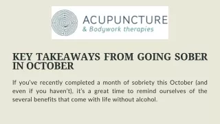 key takeaways from going sober in october