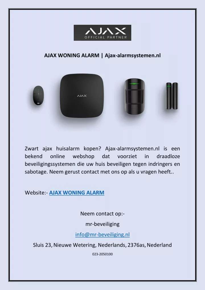 ajax woning alarm ajax alarmsystemen nl