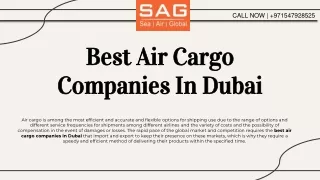 Best Air Cargo Companies In Dubai