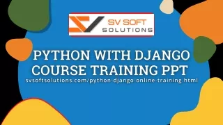 Python Django Course Training | Webinar | Free Demo Session | Learn Python