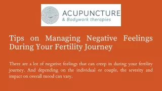 tips on managing negative feelings during your
