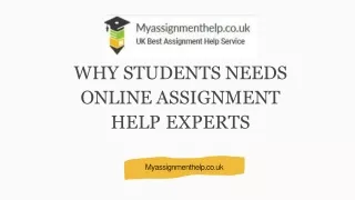 Why Students Needs Online Assignment Help Experts