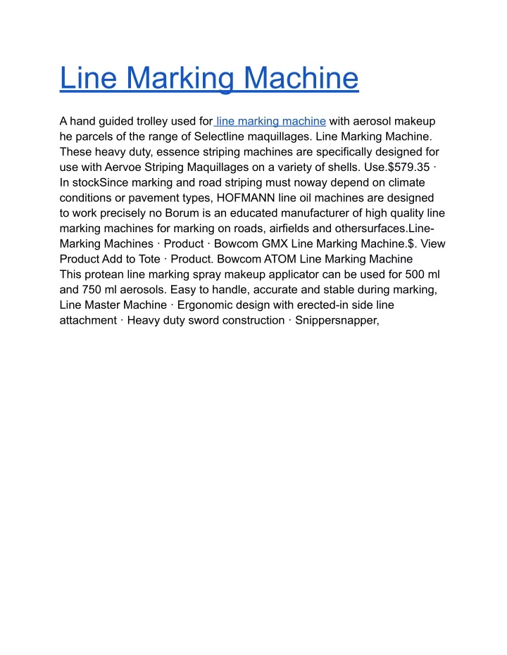 line marking machine