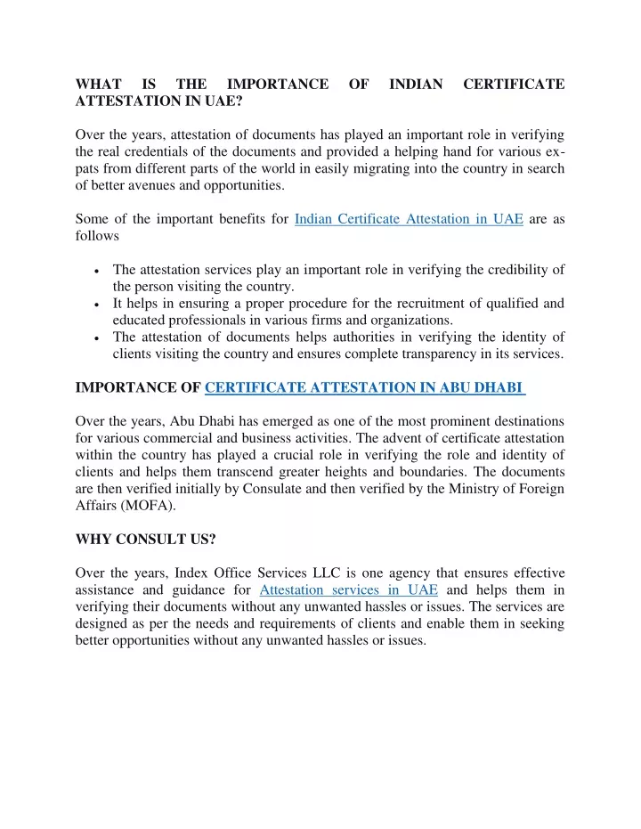 what attestation in uae over the years