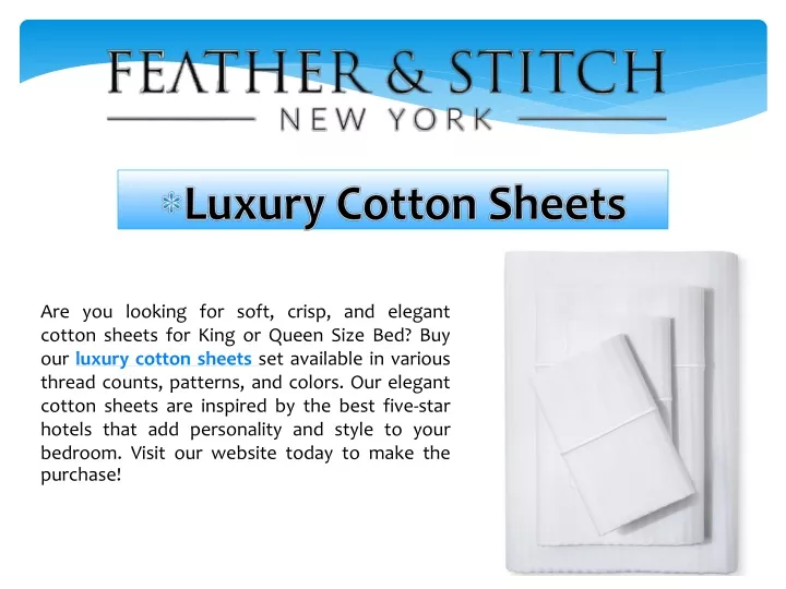 luxury cotton sheets