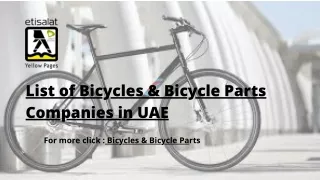 List of Bicycles & Bicycle Parts Companies in UAE