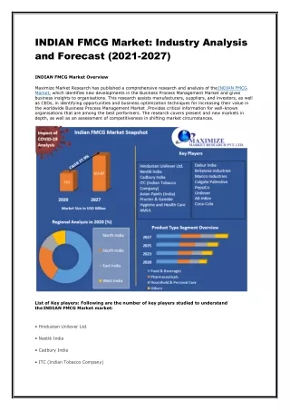 indian fmcg market industry analysis and forecast