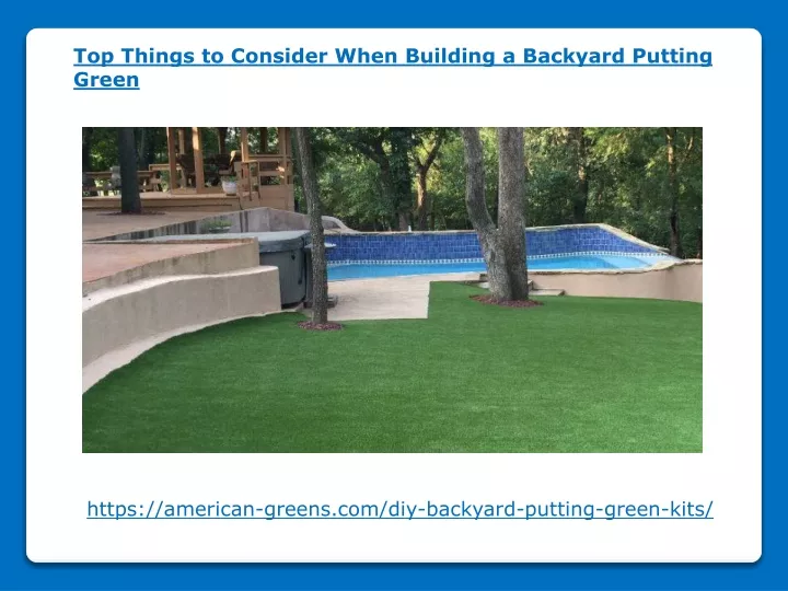 top things to consider when building a backyard
