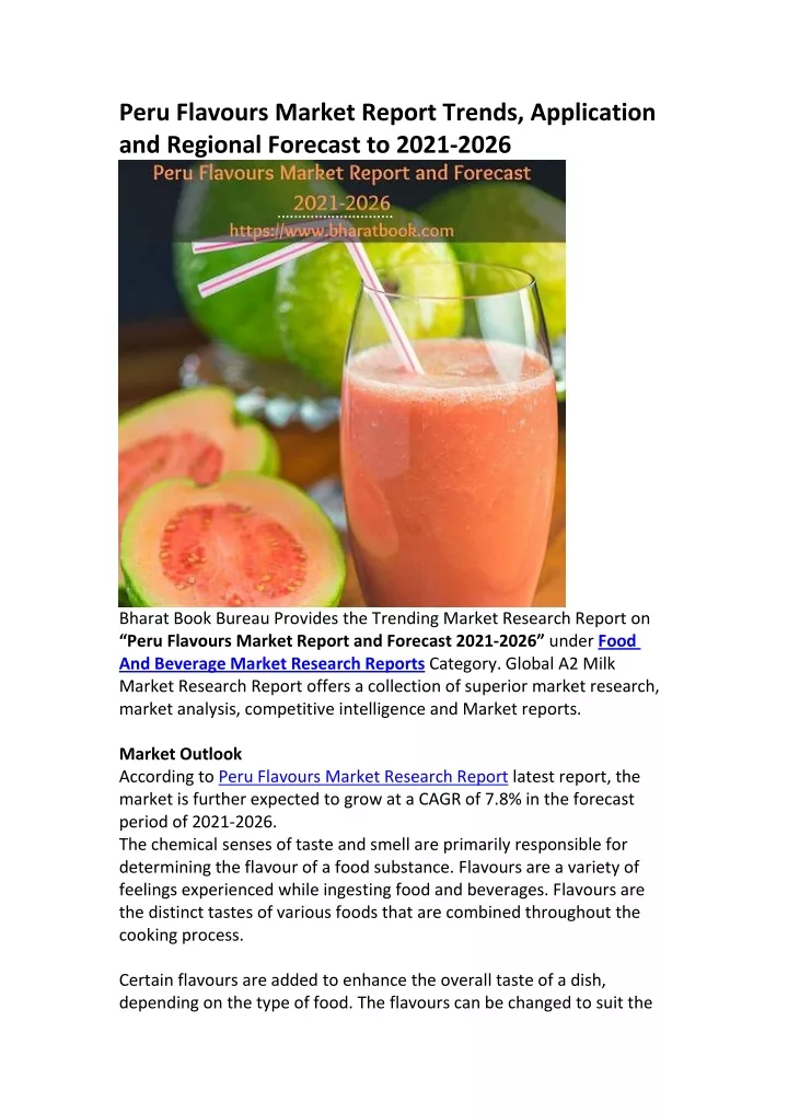 peru flavours market report trends application