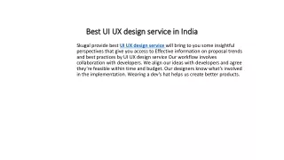 best ui ux design service in india
