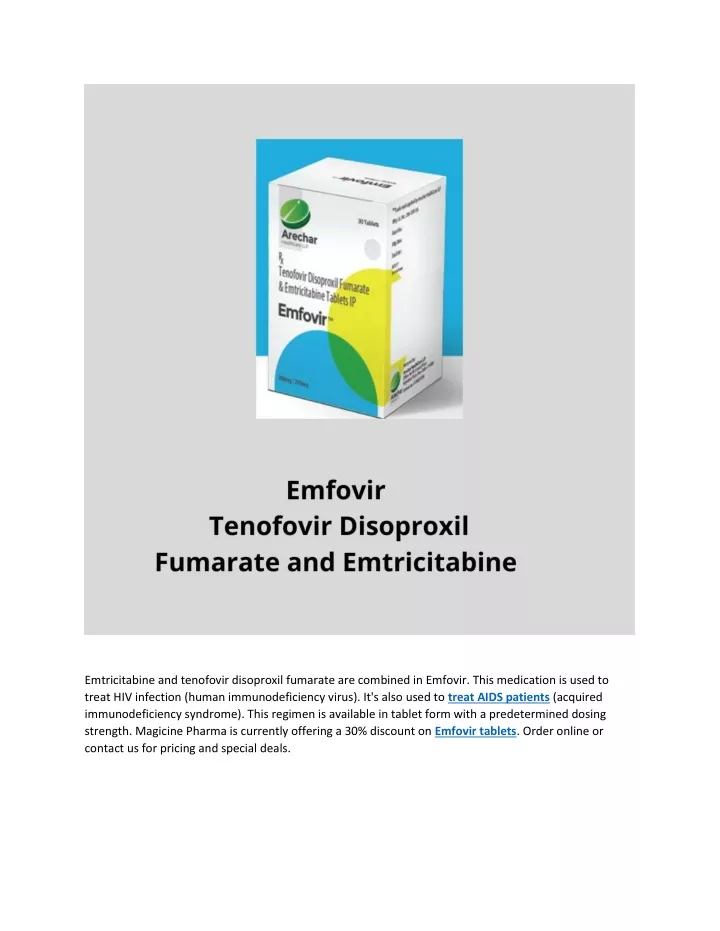 emtricitabine and tenofovir disoproxil fumarate