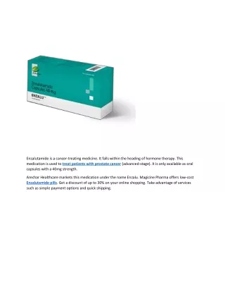enzalutamide is a cancer treating medicine