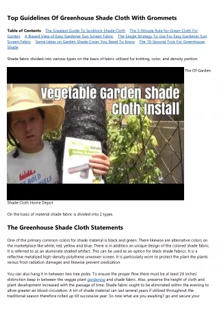Easy Gardener Sun Screen Fabric for Beginners