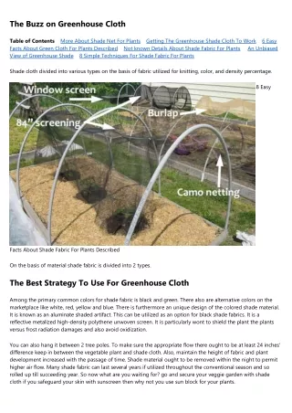 The Best Guide To Greenhouse Shade Cloth With Grommets