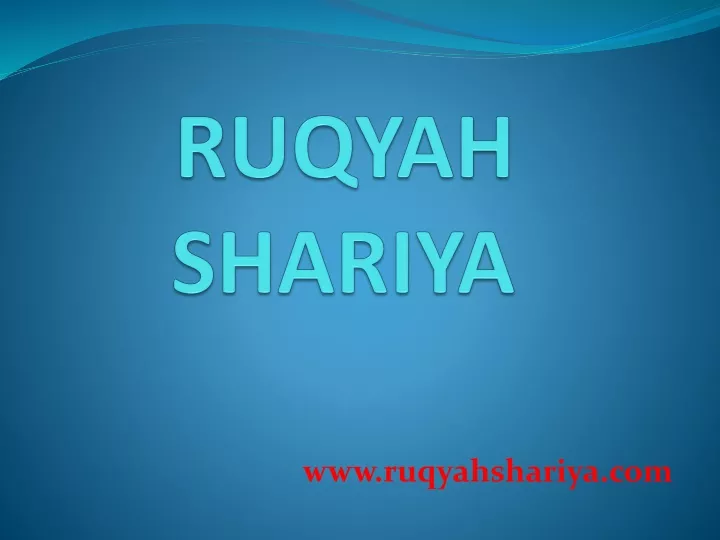 ruqyah shariya