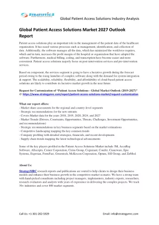 global patient access solutions industry analysis