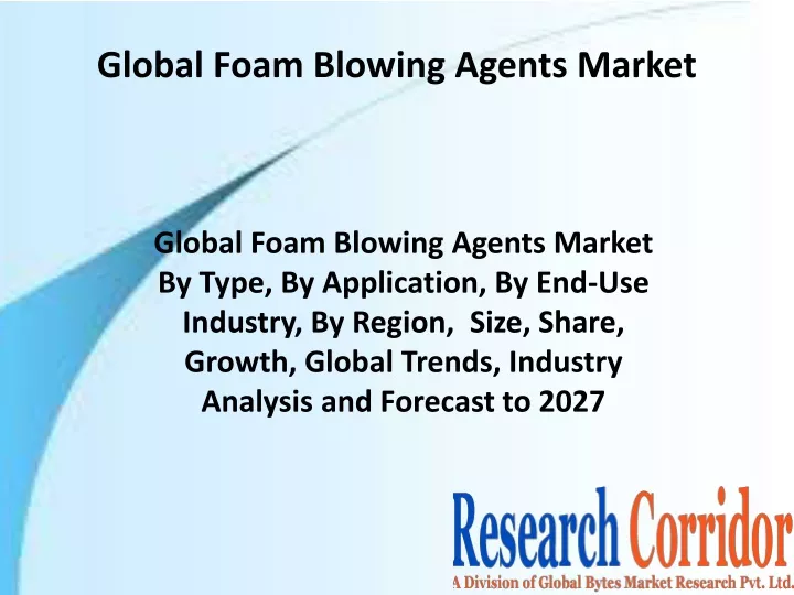 global foam blowing agents market