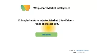 Epinephrine Auto Injector Market   | Growth, Trends, and Forecast (2021 - 2027)