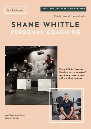 Shane Whittle | Private Personal Training Facility