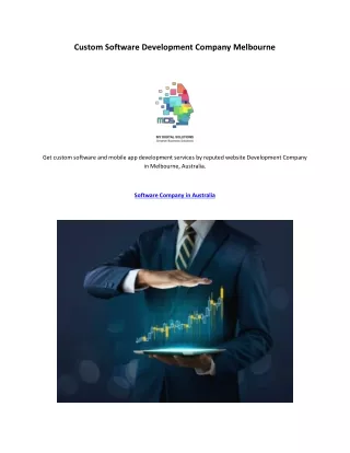 custom software development company melbourne