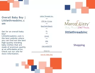 Overall Baby Boy  Littlethreadsinc.com