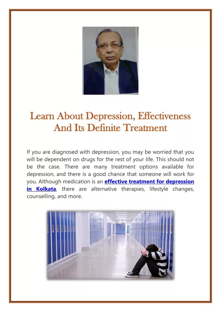 learn about depression effectiveness learn about