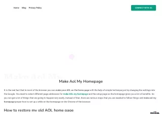 Make Aol my Homepage